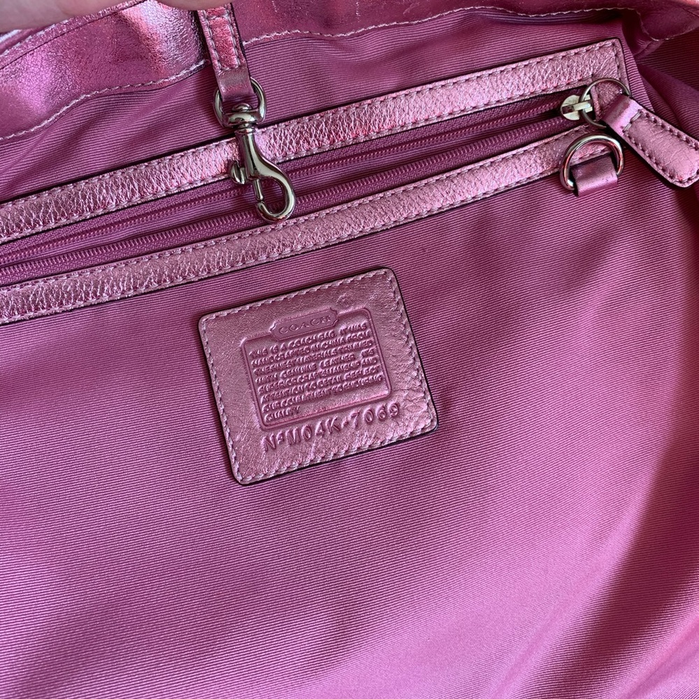 Vintage Coach Extra large pink tote - Picture 12 of 15